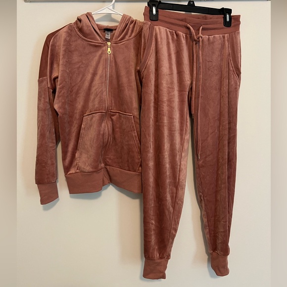 Felina pink velour track suit size small - Picture 1 of 6